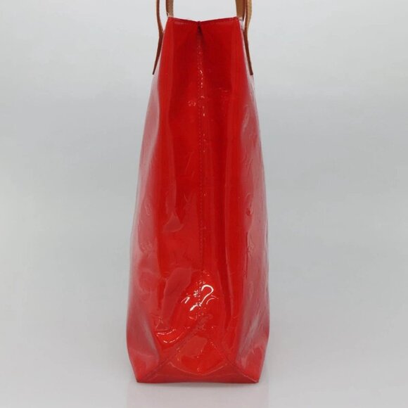 LOUIS VUITTON Monogram Vernis Reade MM Hand Bag Red Rouge - Picture 4 of 16